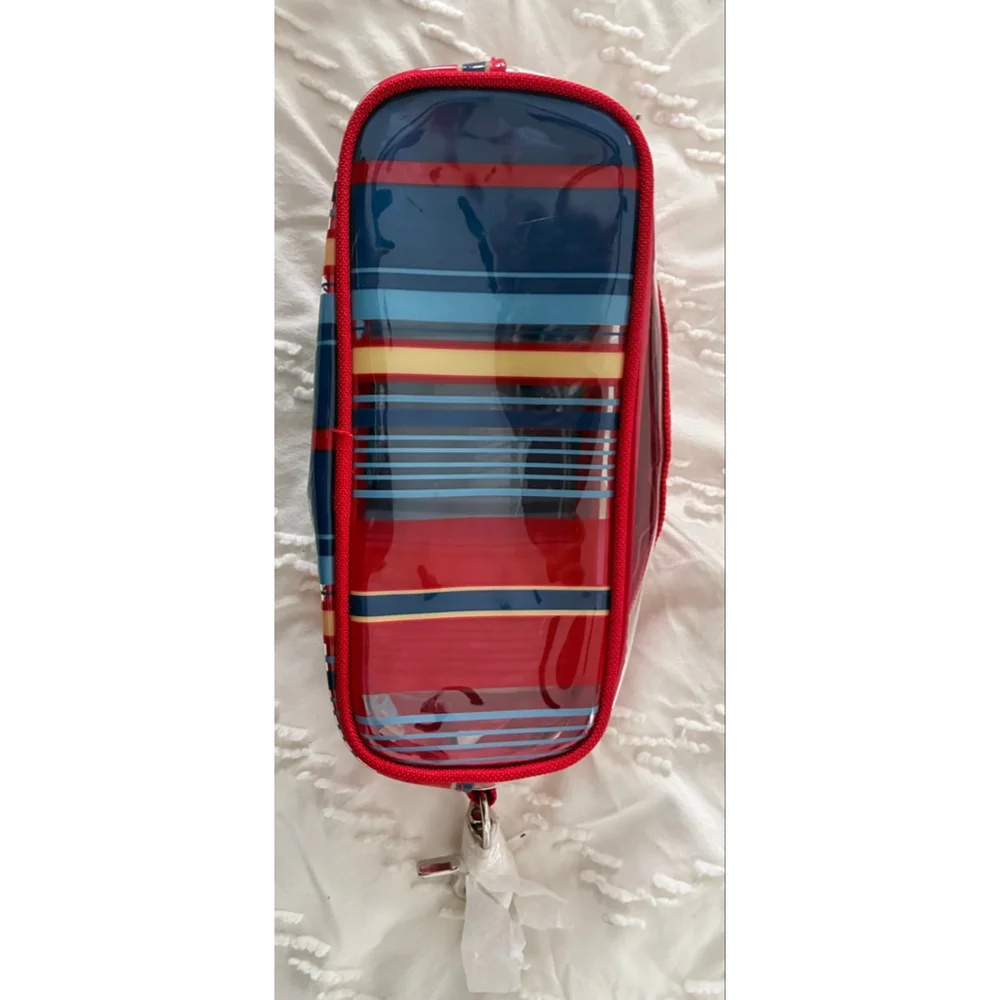Lancome Zippered Makeup Bag Case Pouch - Clear Plastic Effiel Tower new